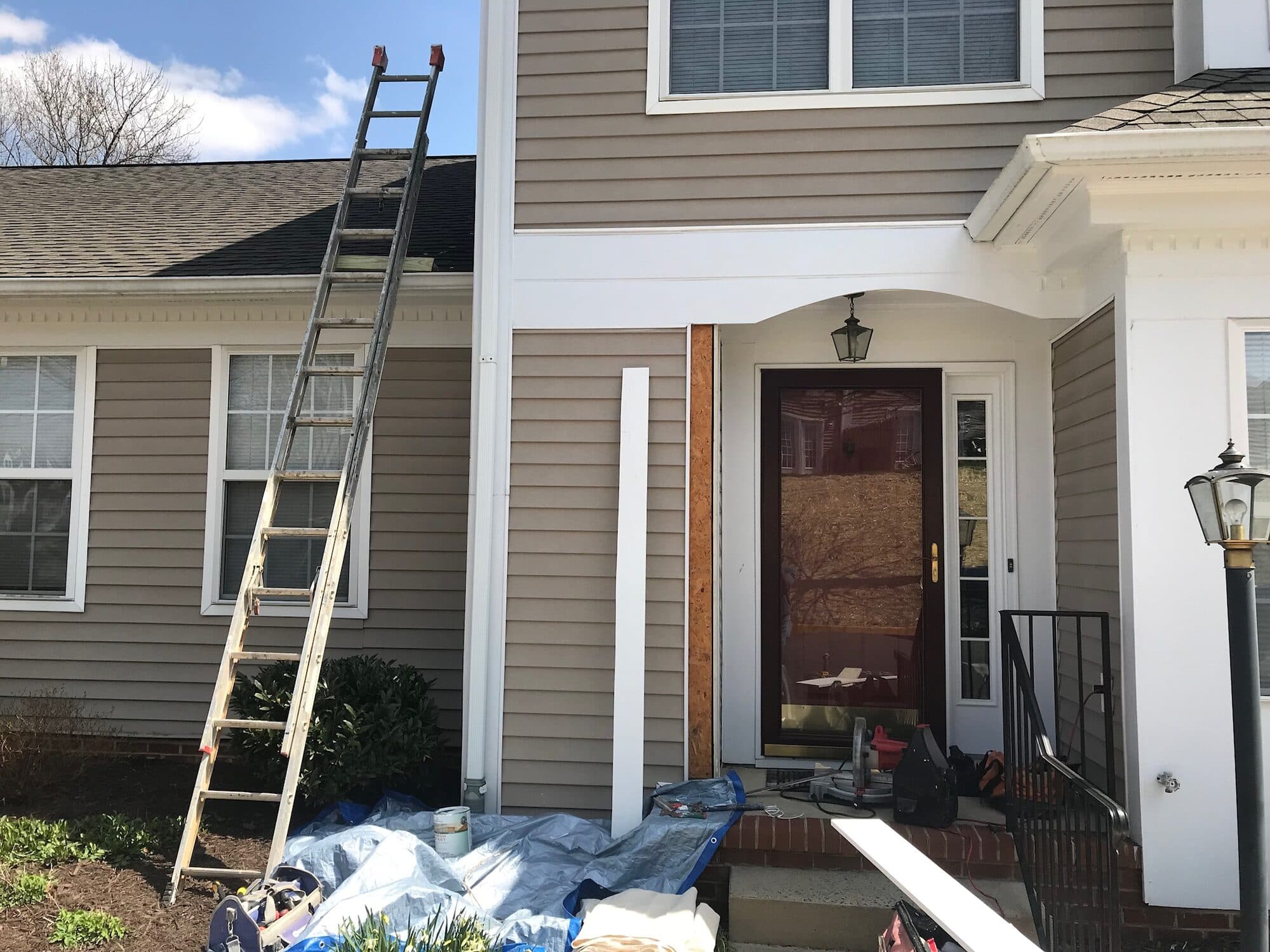 Exterior entry and trim repair project